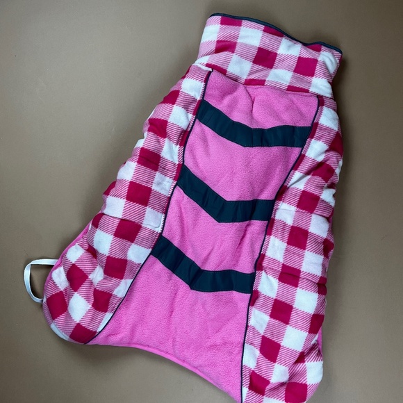 Dog Winter Plush Coat with Harness Hole, Reflective Vest for Outdoors - Picture 2 of 7